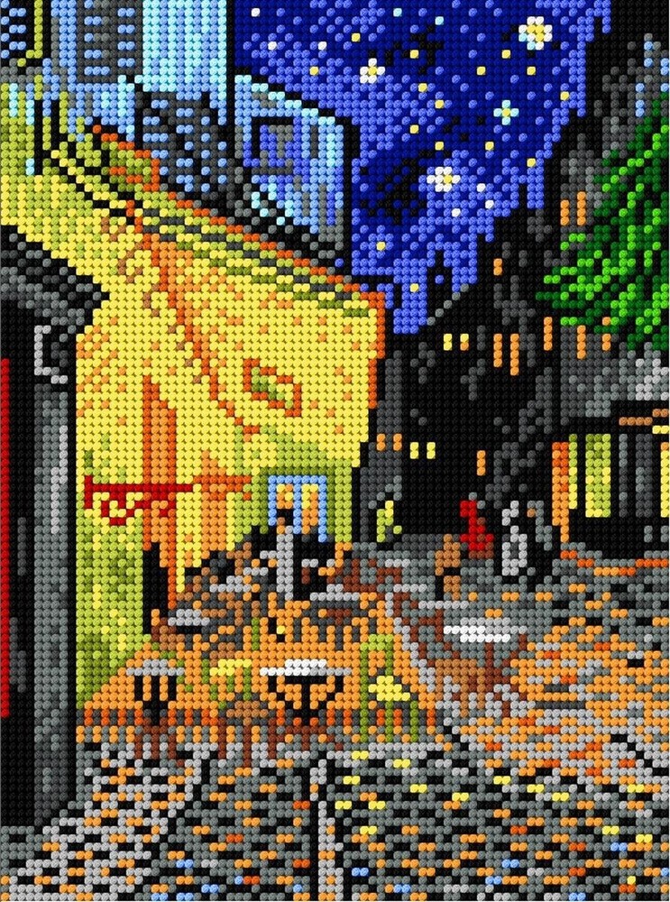 Orchidea Needlepoint canvas for halfstitch without yarn after Vincent van Gog...