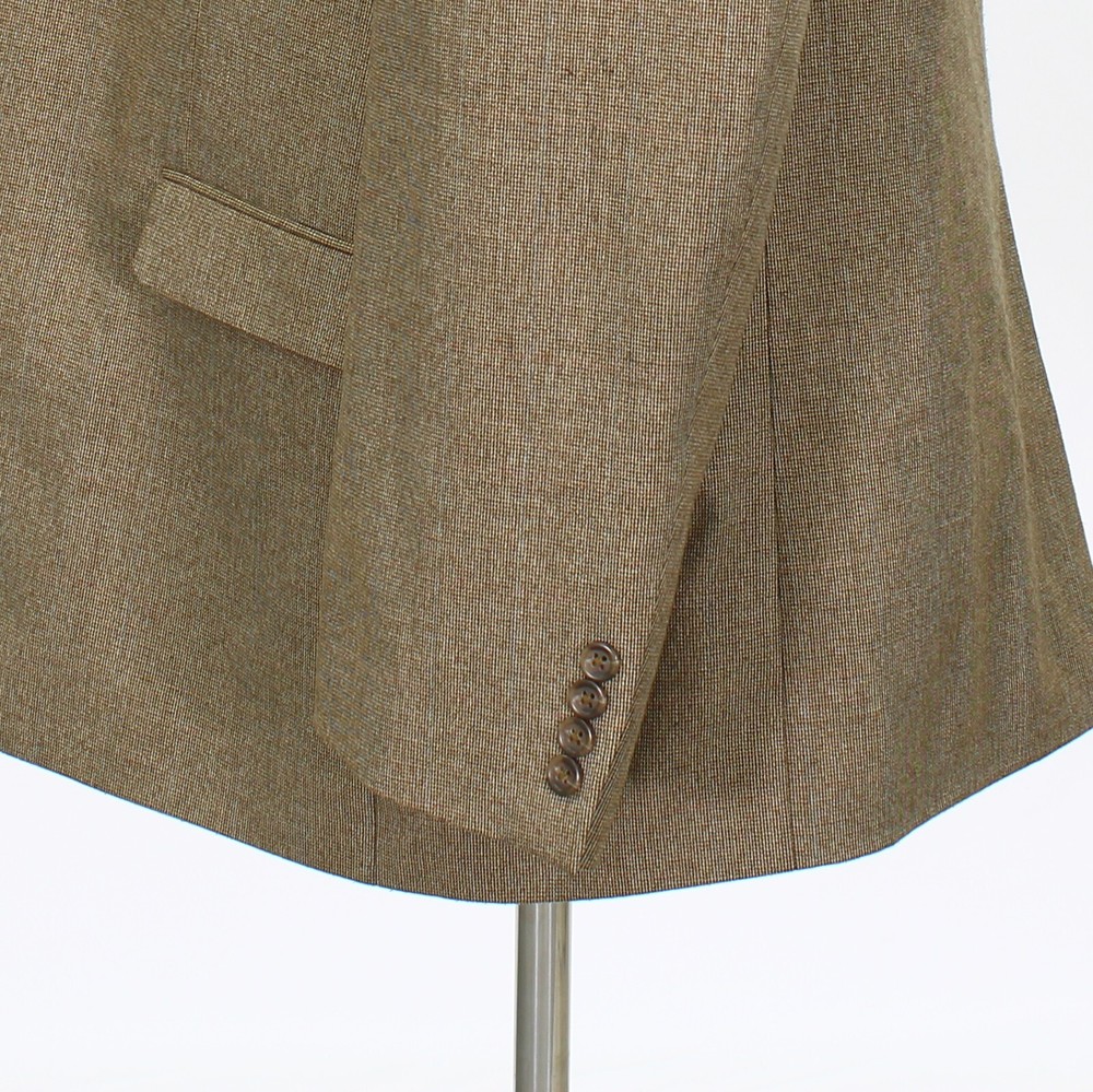 Chaps 48L Brown Sport Coat Blazer Jacket Solid 2B Polyester