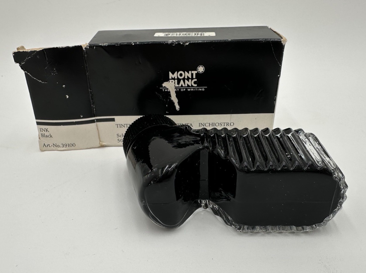 Vintage Mont Blanc Ink & Bottle 39100 BLACK 50ml Vintage NEW