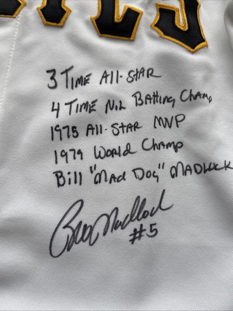 Bill Madlock signed Rawlings Authentic Jersey auto Signed Inscribed PSA size 38