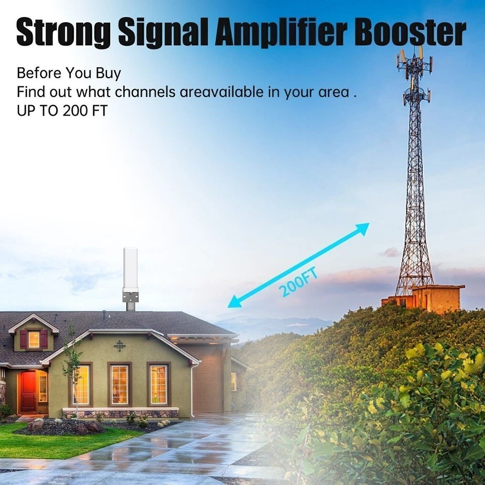6000 Mile Outdoor TV Antenna Digital HDTV 4K Amplified 360° UHF VHF Long Range