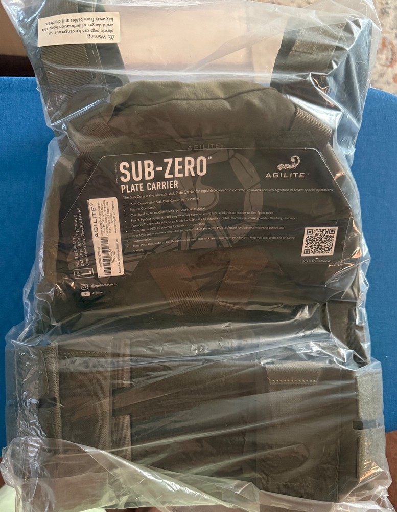 Sub-zero AGILITE Plate Carrier/ Ranger Green/ Large