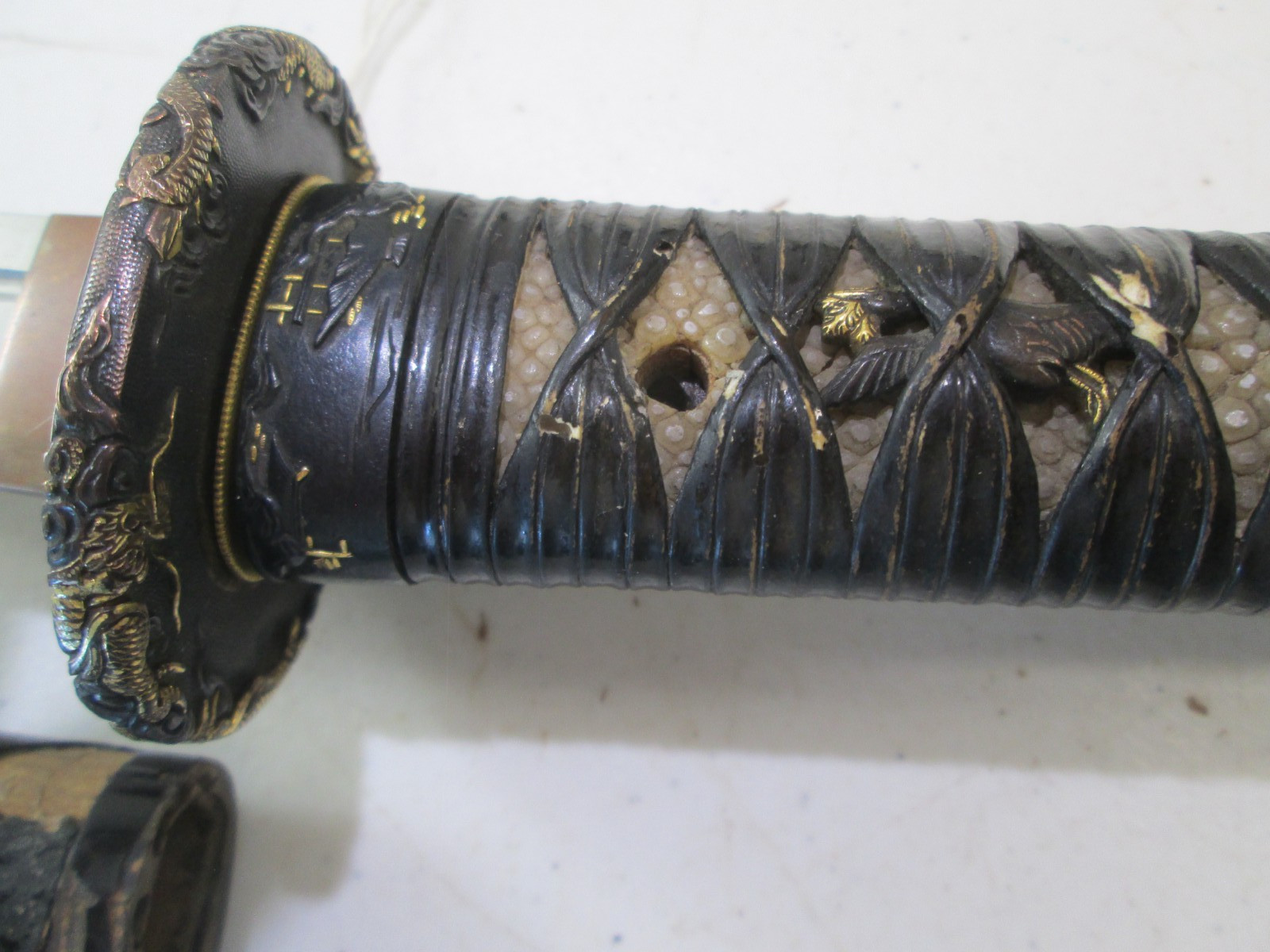 OVER 500 YEARS OLD SAMURAI JAPANESE DAGGER TANTO SWORD BIZEN UTSURI GROOVES #SF6