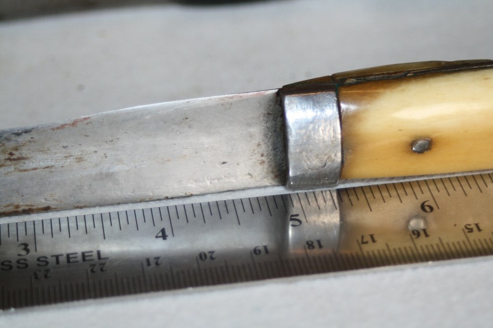vintage HANDMADE CUSTOM FIXED BLADE KNIFE UNIQUE different MEAN LOOKING