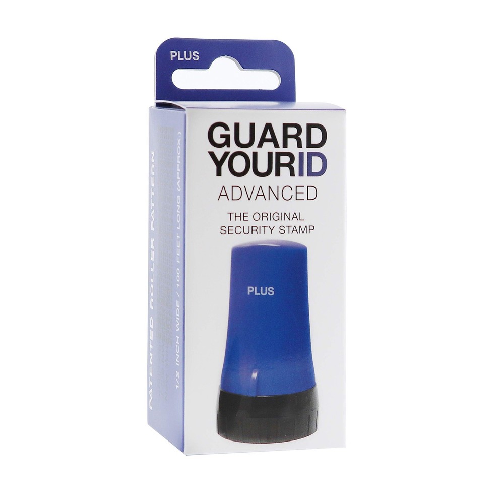 Identity Theft Prevention Security Stamp Advanced Roller 2.0 Blue