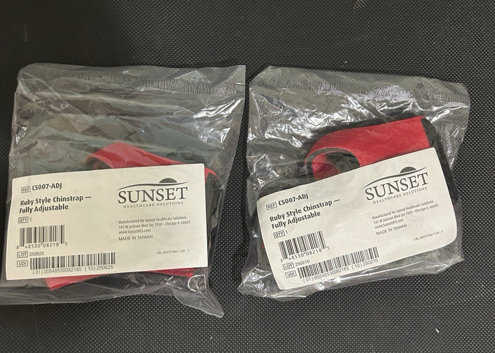 Lot Of 2 SUNSET: Ruby Style Chinstrap   Fully Adjustable (CS007-ADJ)