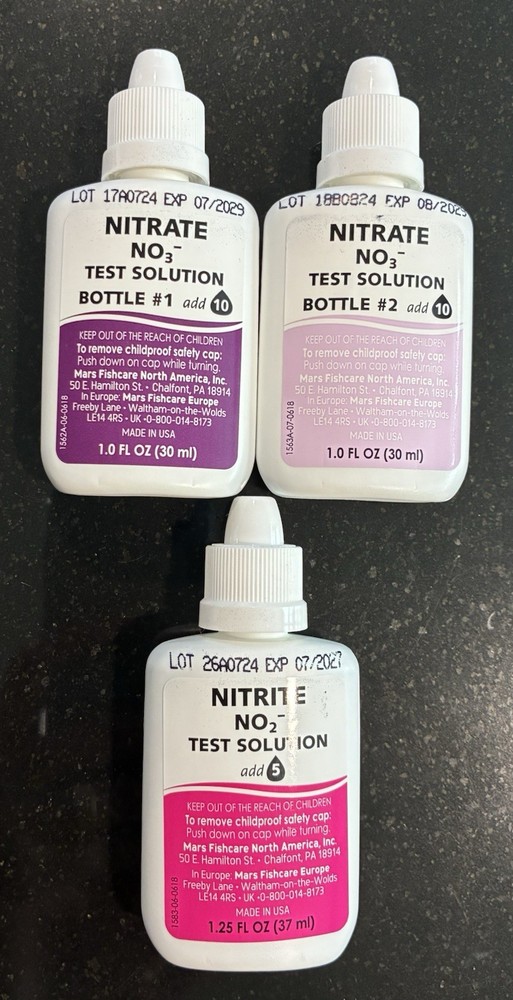 API Nitrite Test Kit & Nitrate Test Kit, Booklet & 2 Test Tubes NEW