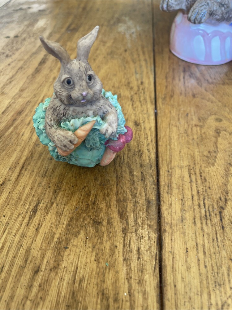 Pair If Easter Rabbit Figures4” Tall 3” Wide