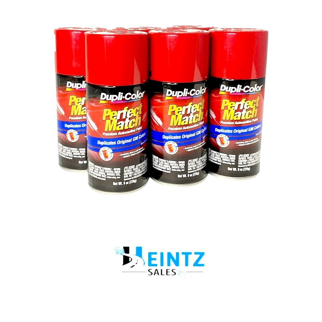 Duplicolor BGM0519 Perfect Match GM Victory Red 8 oz Aerosol - 6 PACK WA9260