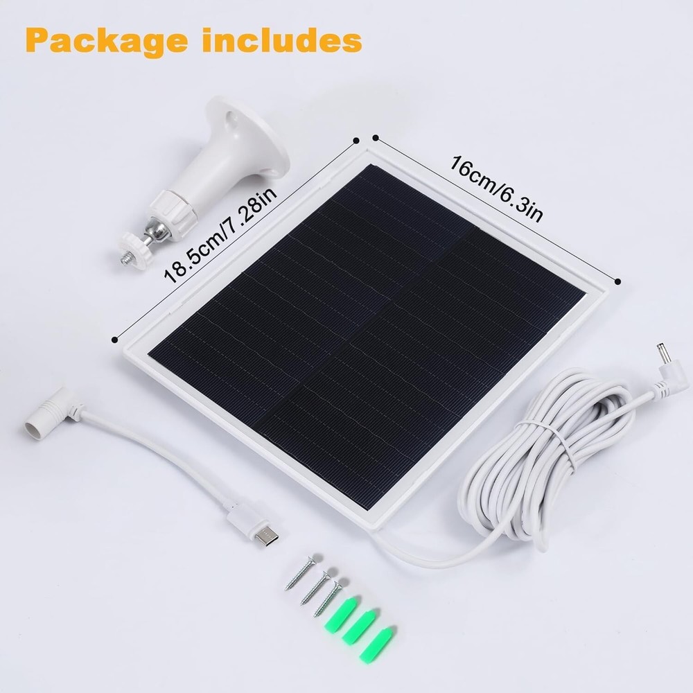 Waterproof Solar Panel for Ring Cameras - Fast Charging and Easy Setup