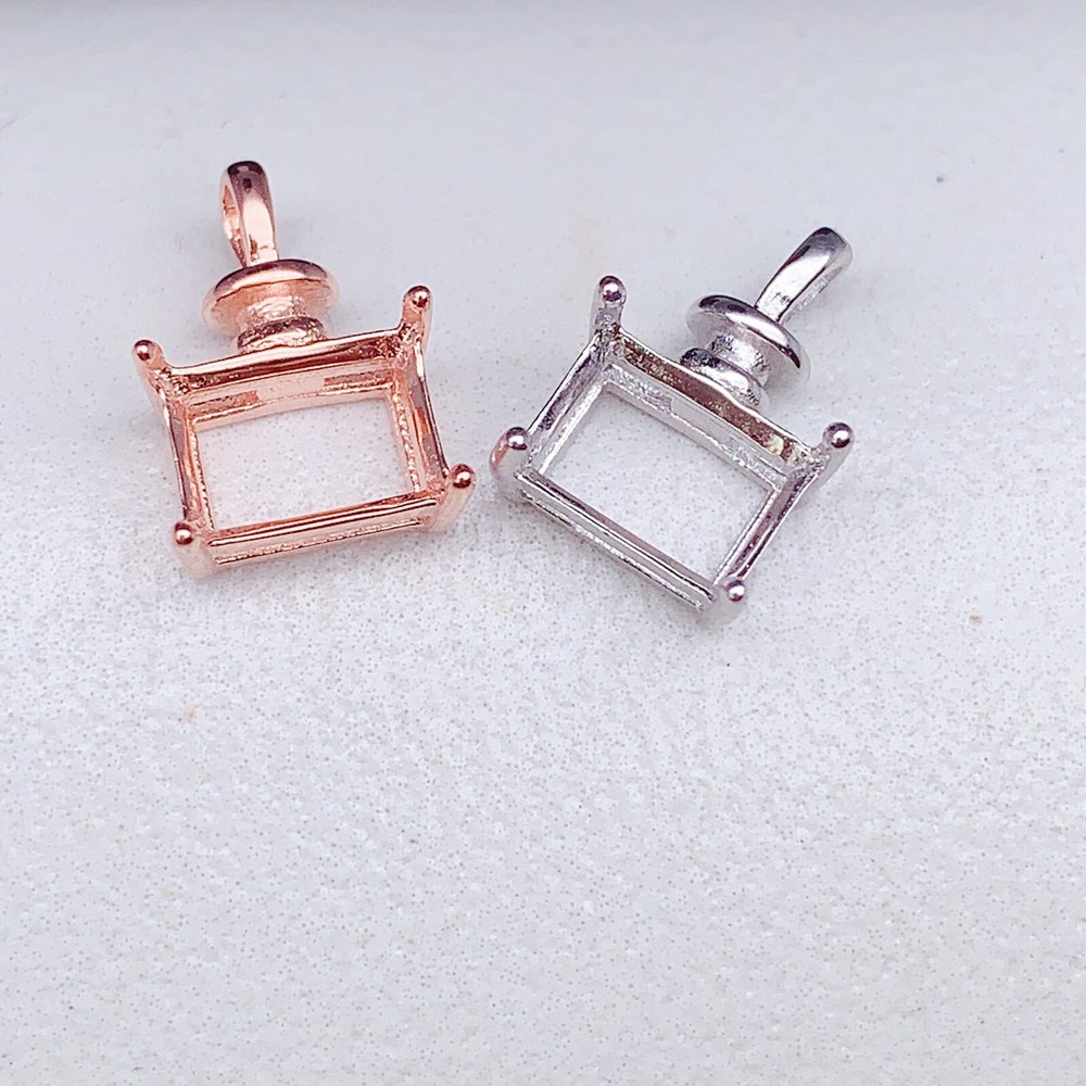 Silver 925 pendant empty setting, DIY blank setting YD78