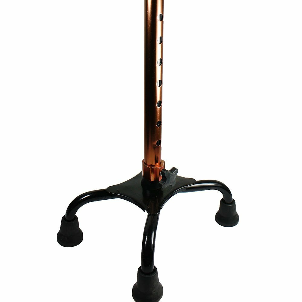 Quad Cane Small Base Bariatric 300lbs Walking Aid Medical Mobility Adjustable