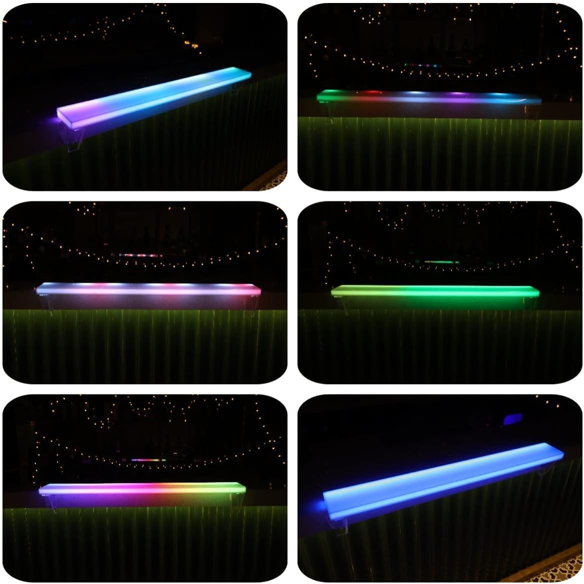 32" LED Wall-Mounted Liquor Bottle Shelf with Remote & App Control