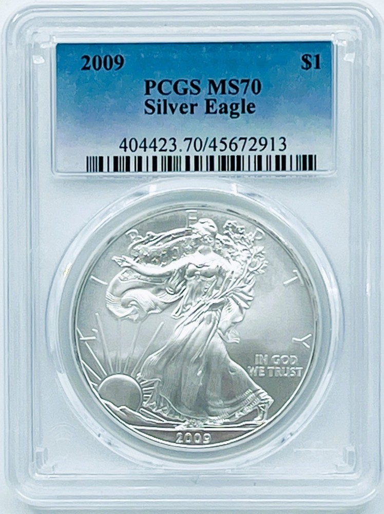 2009 SILVER EAGLE PCGS MS70
