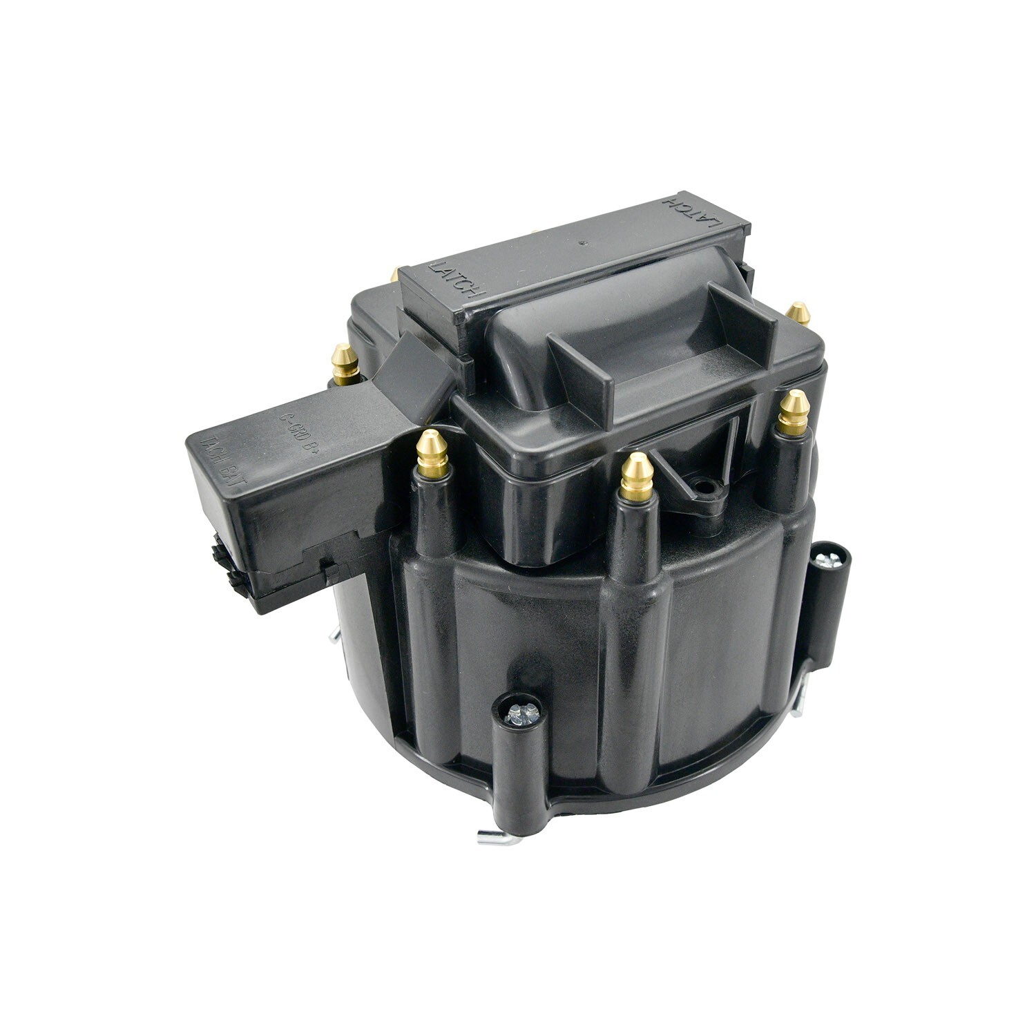 SB Chevy HEI Distributor Black Cap & Rotor & 8.5mm Black Spark Plug Wires SBC V8