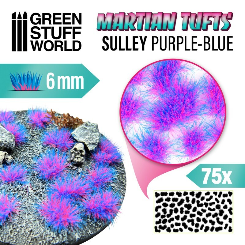 Martian Fluor Tufts - SULLY PURPLE-BLUE - Scenery Miniature Basing