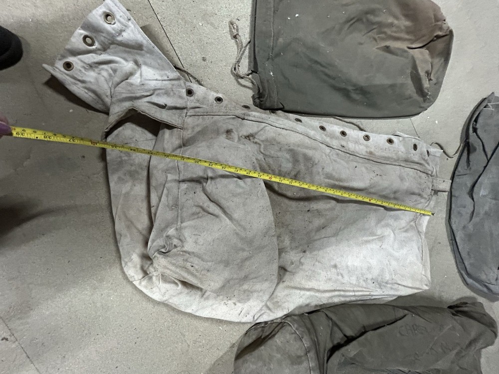 4x Antique vintage original MILITARY canvas Kit Bags