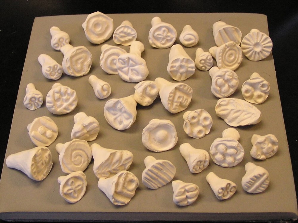5 Clay Stamps B2G1+ Texture Pottery Ceramic Pattern Use on PMC Polymer Fimo