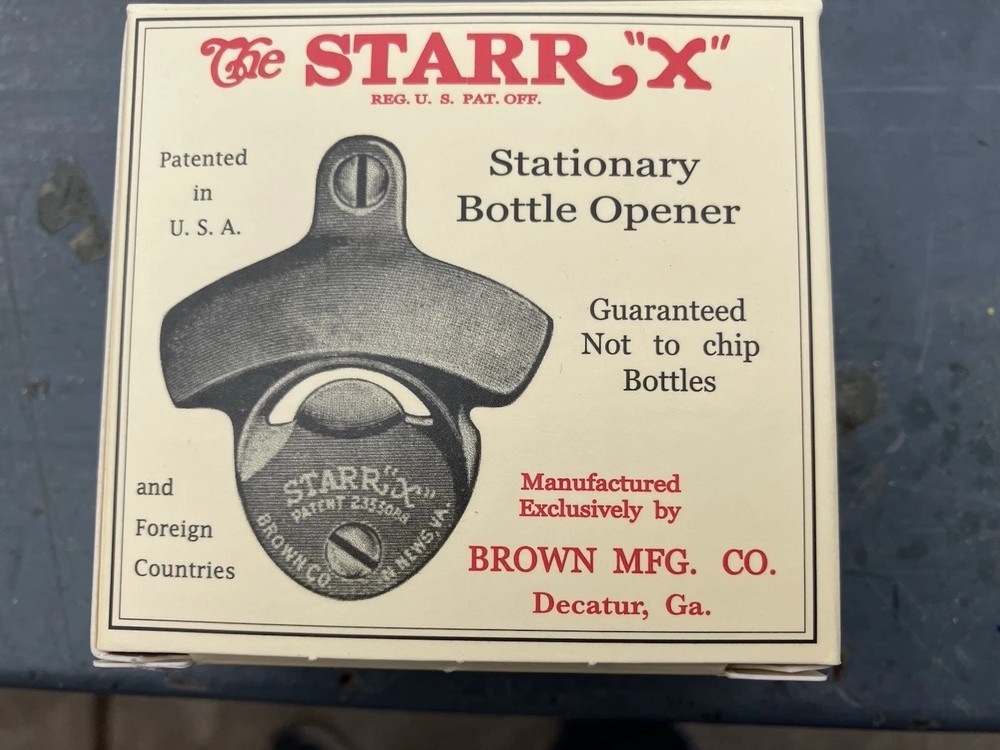 SCHLITZ STARR X WALL MOUNT BOTTLE OPENER.