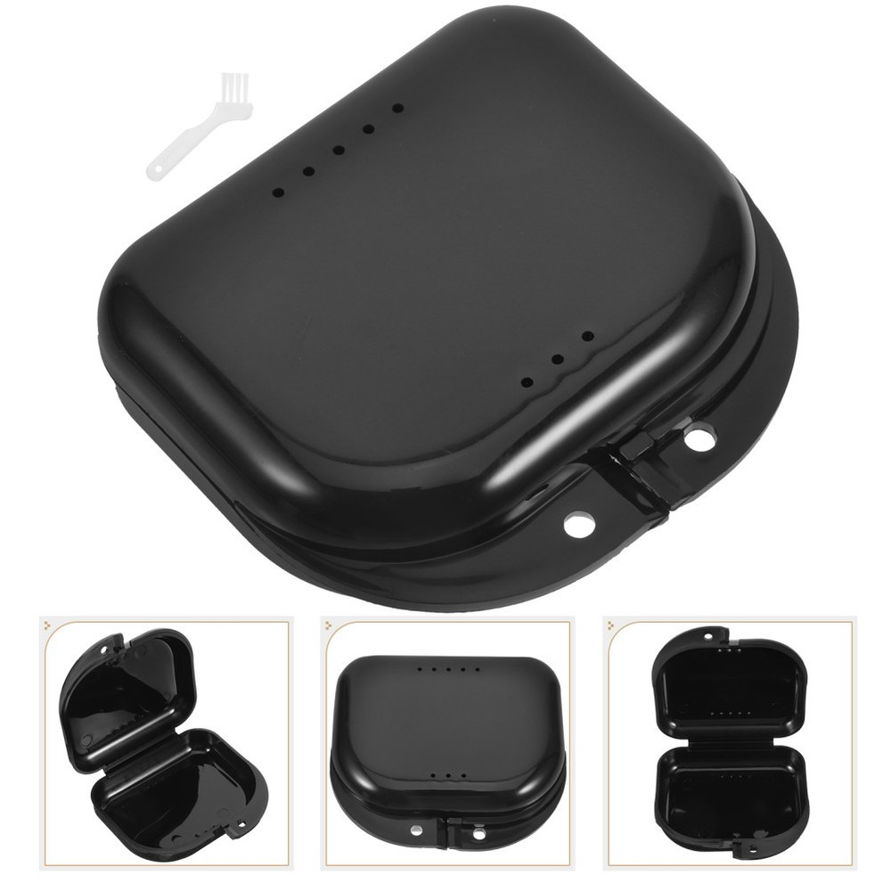 Convenient Denture Box Retainer Container Leakproof Case for Cleaning