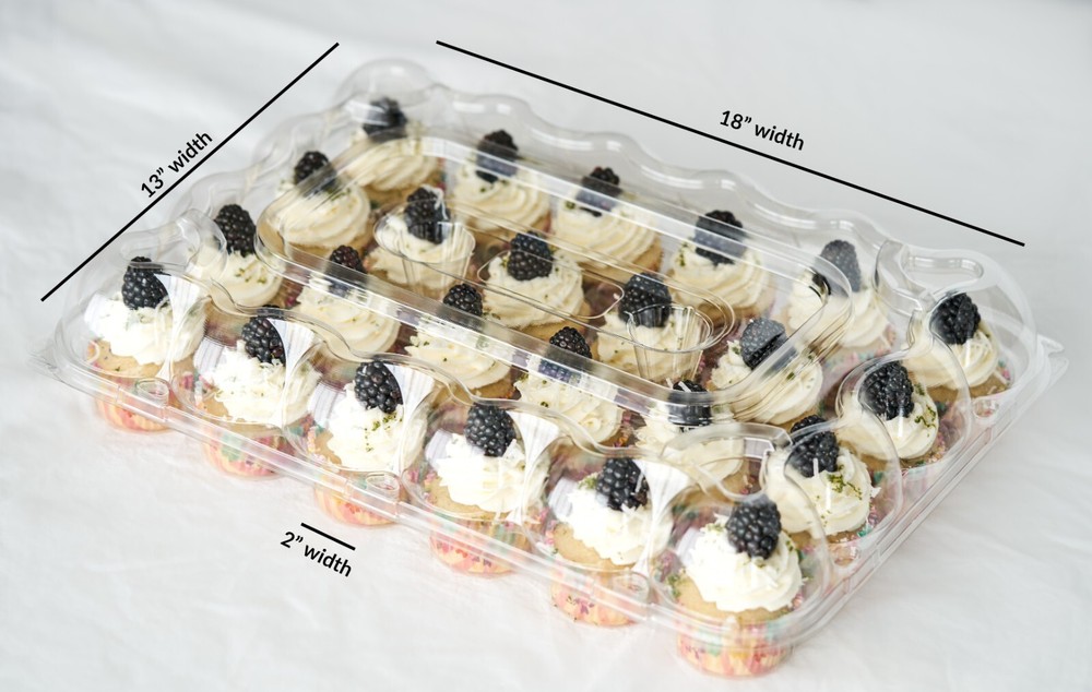 CUPCAKE CONTAINERS STACKABLE 24 COMPARTMENT -10 PACK CUPCAKE BOX CARRIER HOLDER