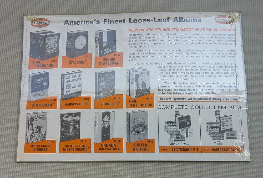 Vintage 1980s Harris Masterwork U.S. Postage Stamp Collection–Sealed in Package