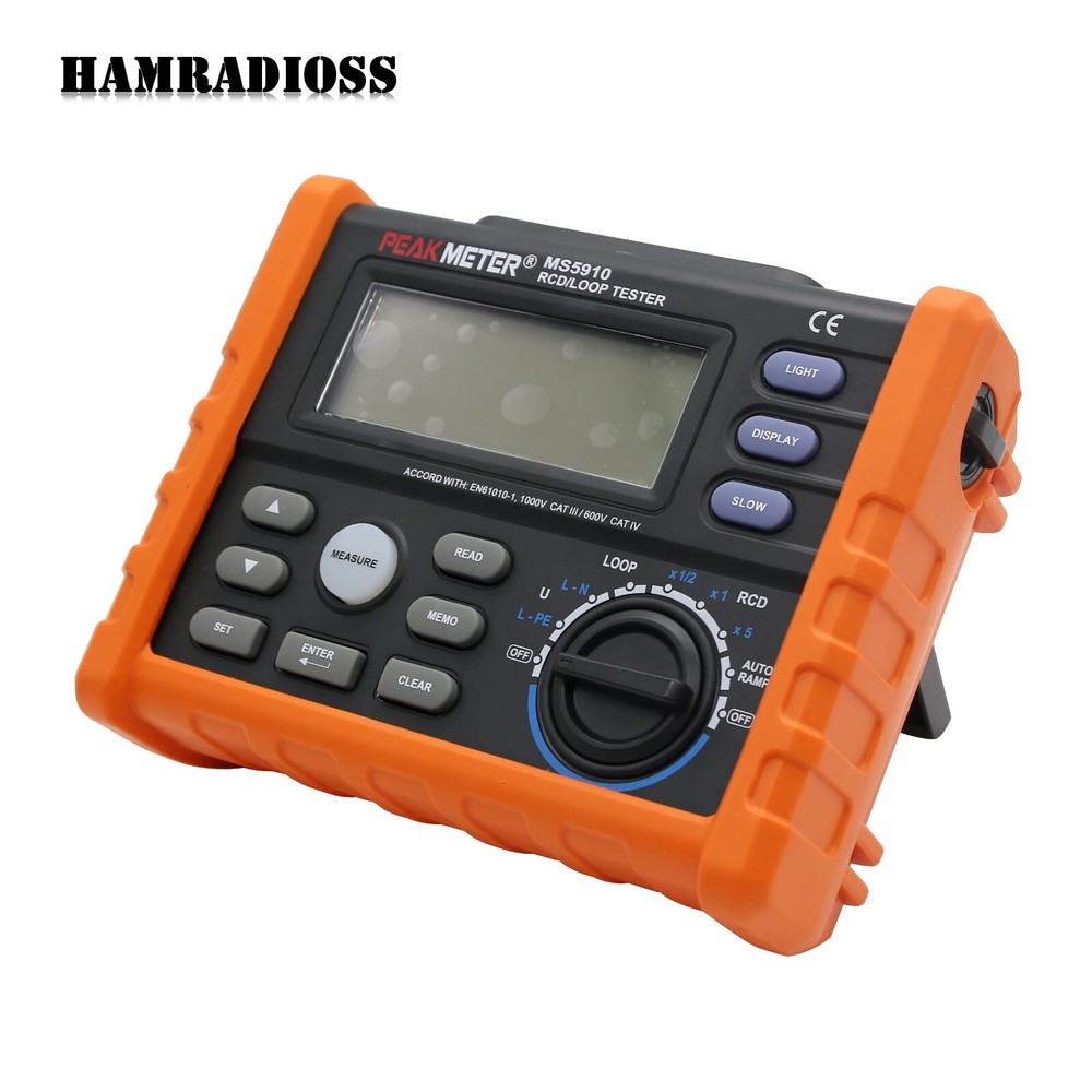 Loop Resistance Tester Digital RCD Tester Multimeter MS5910 &