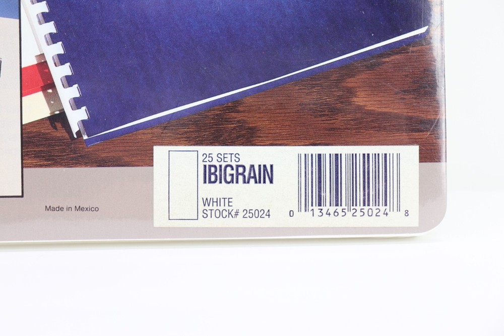 White Presentation Covers IBICO binding systems for COMB Binding Systems 25 New