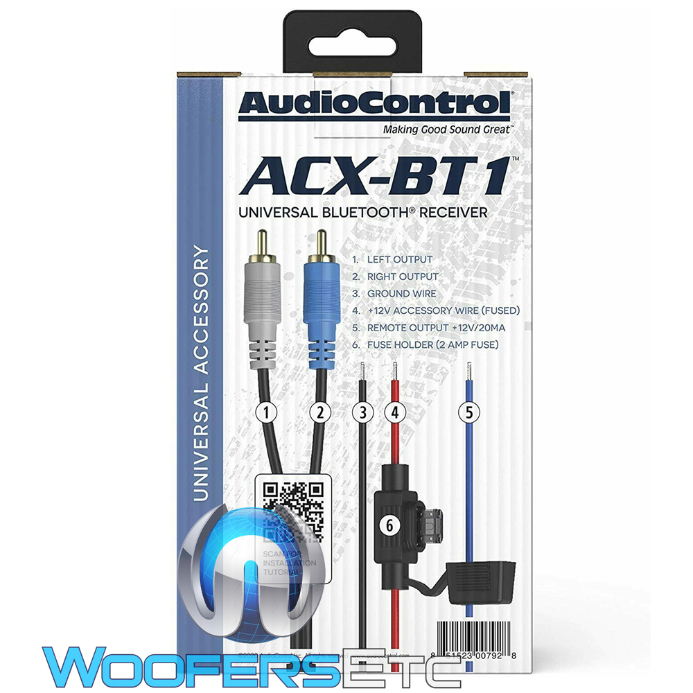AUDIO CONTROL ACX-BT1 UNIVERSAL HIGH RESOLUTION STREAMING BLUETOOTH RECEIVER NEW
