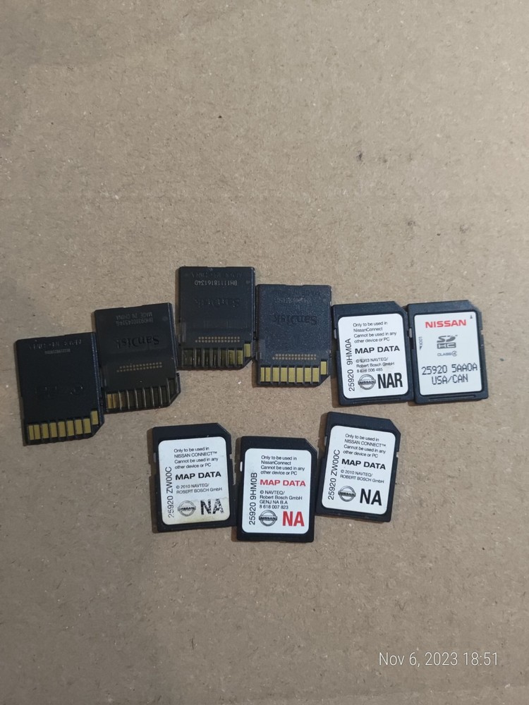 Lot Off 9 SD Card For Navigation GPS