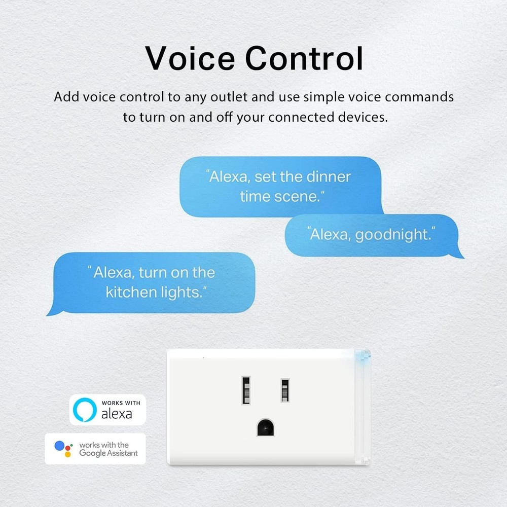 Voice-Controlled Wi-Fi Smart Plug - Trusted 2 Pack for Alexa & Google Assistant