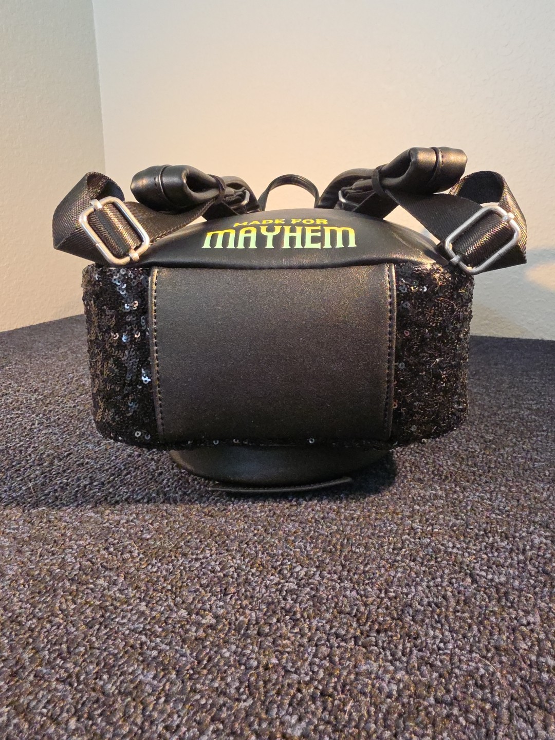 Loungefly Disney Villains Maleficent Dragon Sequin Snow Globe Mini Backpack