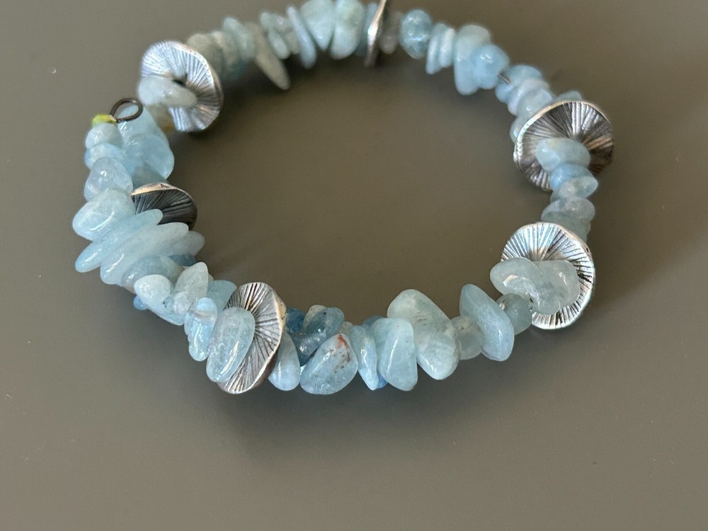 Chip Beed Wrap Bracelet 23016 - Blue