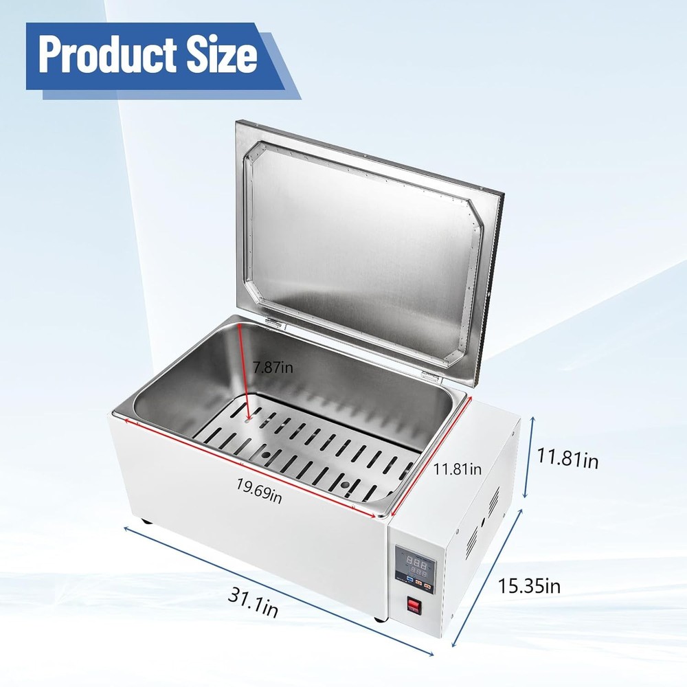 Intelligent 30L Water Bath Precise Temp Control (±0.5℃) & Timer Easy to Operate