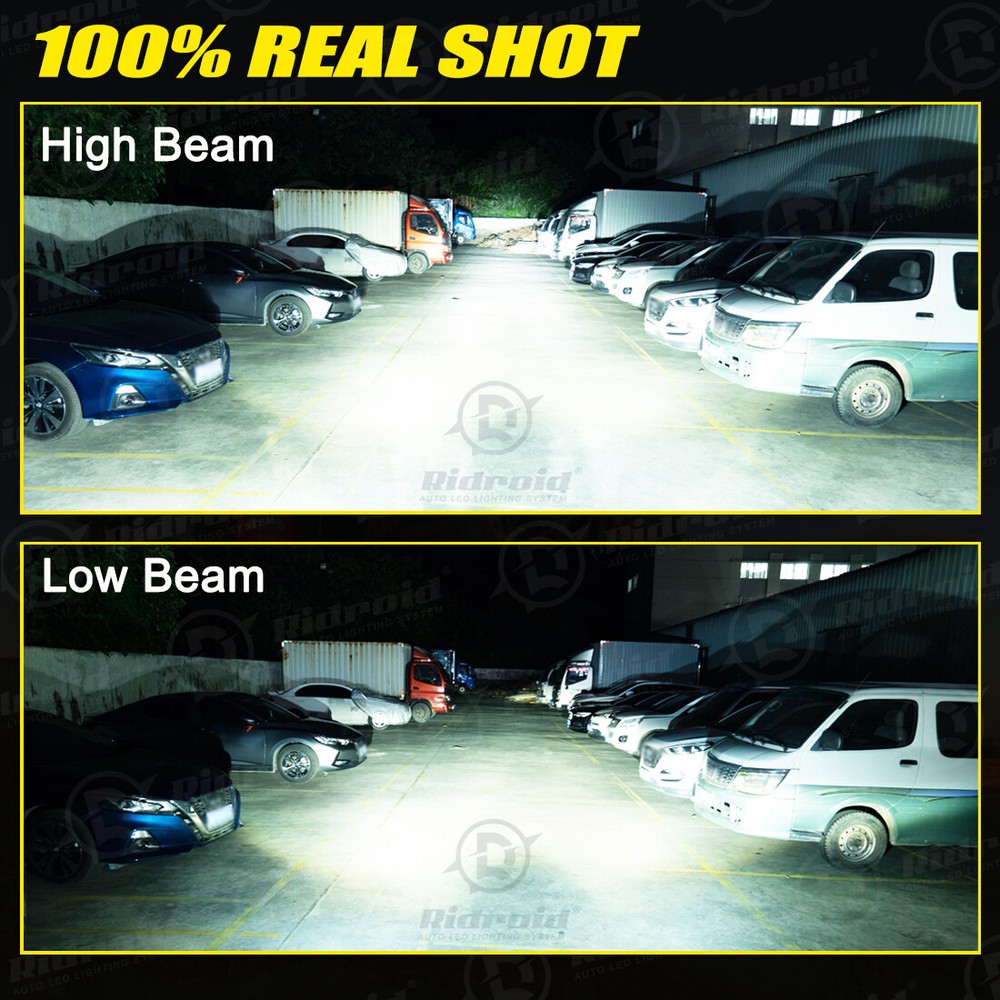 RIDROID 9006 LED Headlight Bulb Conversion Kit Low Beam White Super Bright 6500K