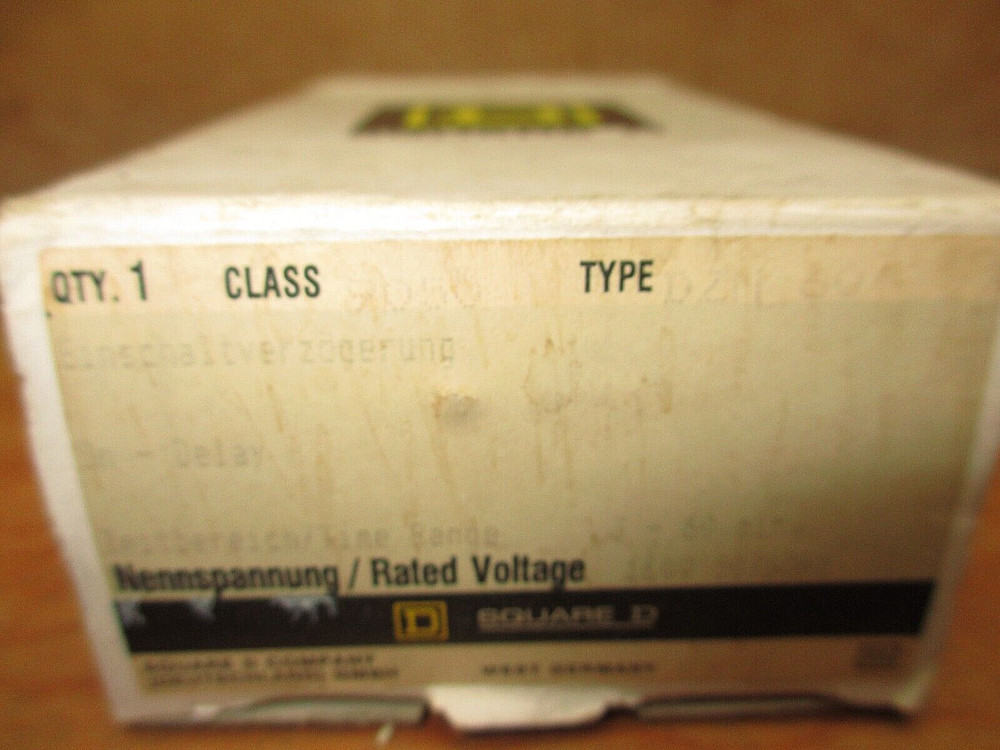 Square D 9050 DZM 60 *NEW* Time Delay Relay On-Delay