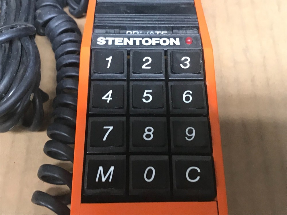 Vintage Stentofon Intercom Unit - Orange - Excellent Condition