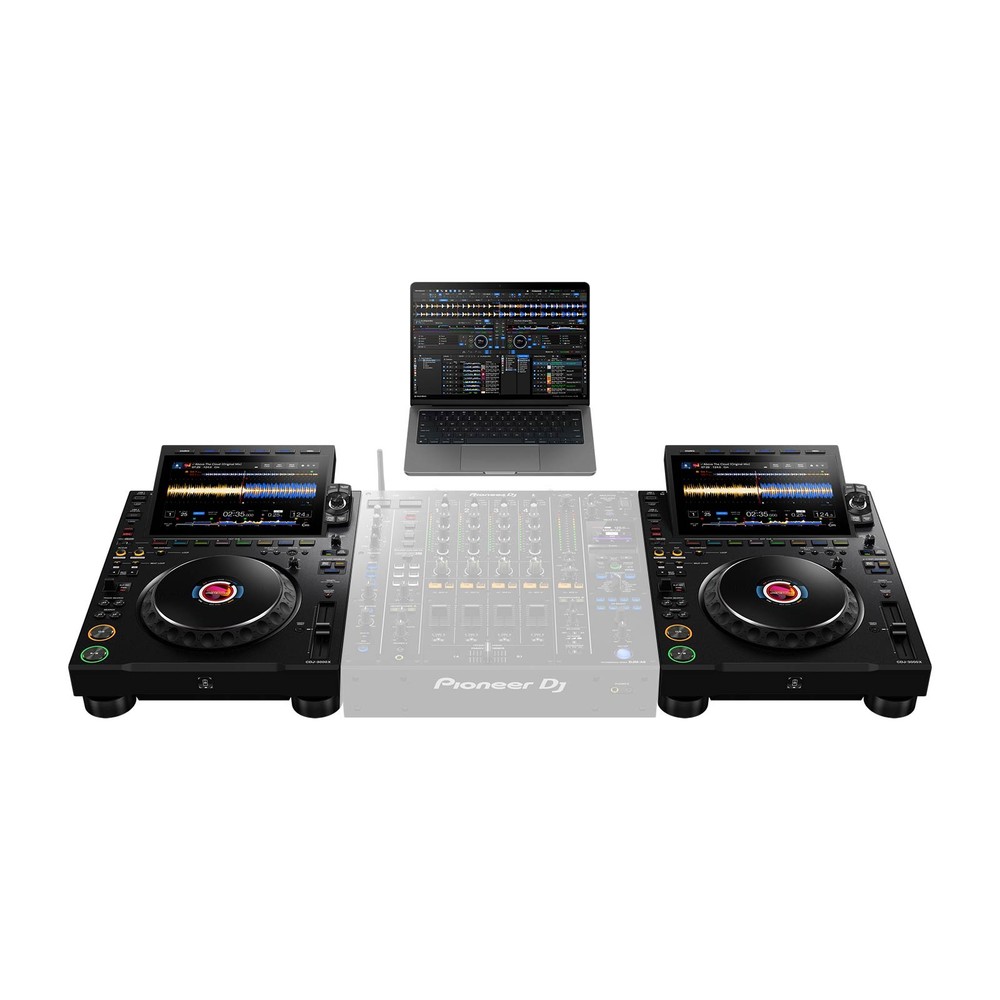 AlphaTheta CDJ-3000X Flagship DJ Player 2-Pack with Hard Cases