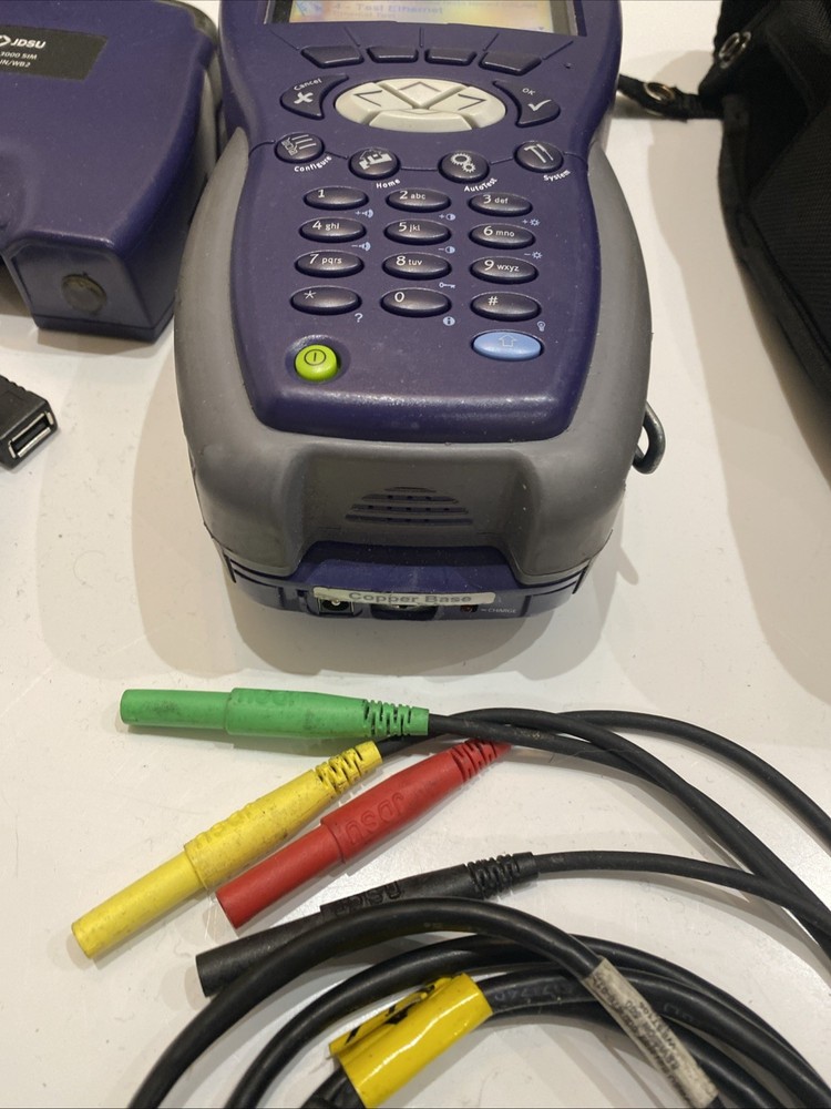 JDSU HST - 3000 unit, charger, case, test cables, test modules, cable bag.