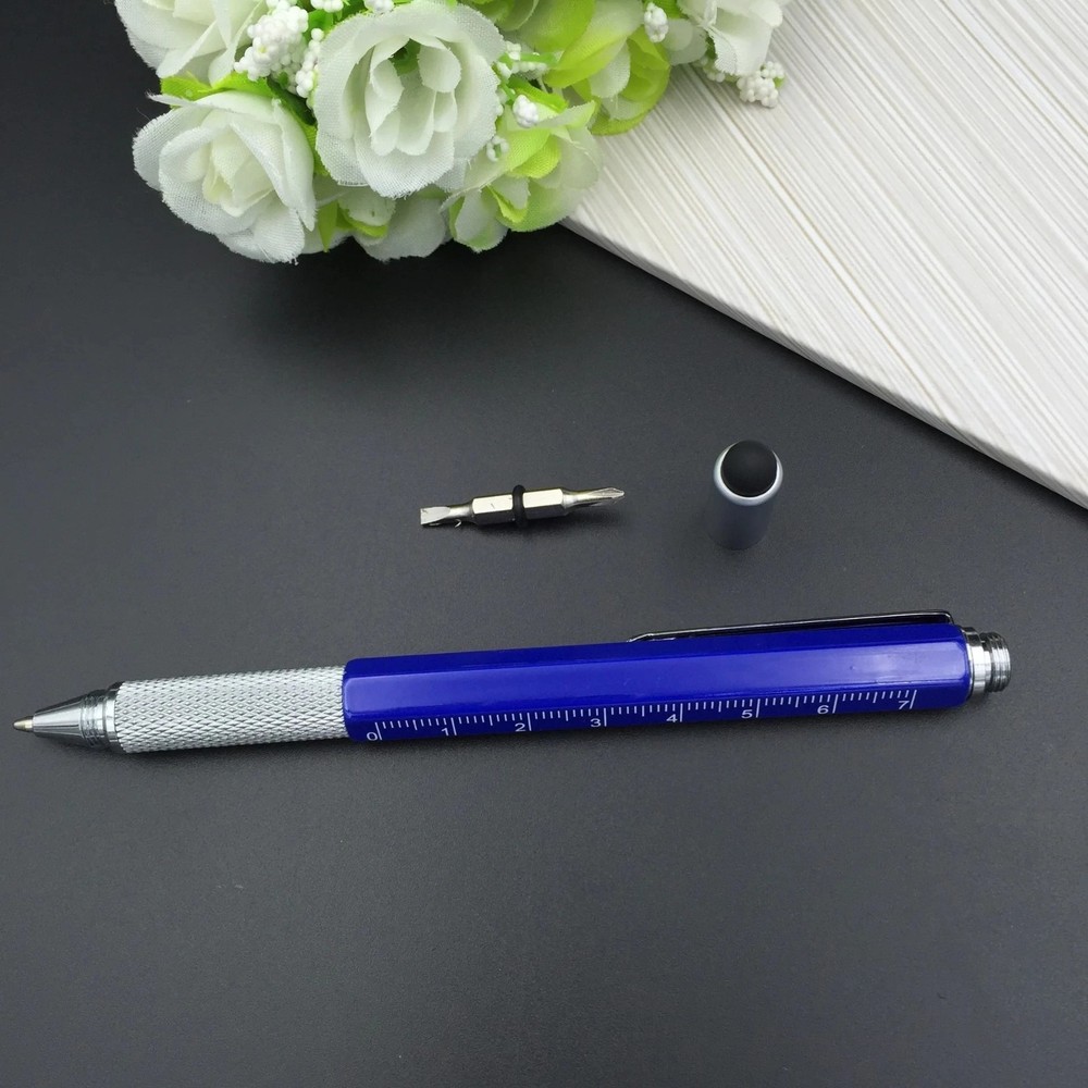 7 in 1 Multifunction Ballpoint Pen with Modern Handheld Tool Measure Technical