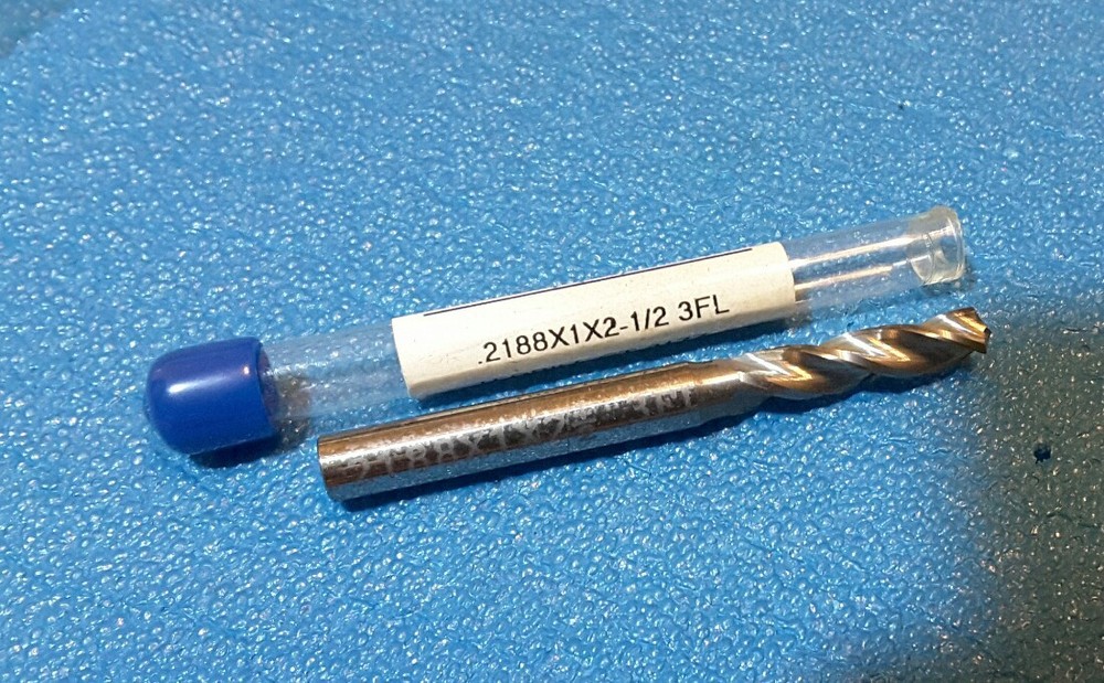 .2188"  3-FLUTE  CARBIDE DRLLL, SELF CENTERING POINTED