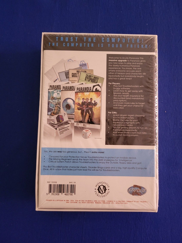 Paranoia Acute Box Set (SW) - Mongoose Publishing