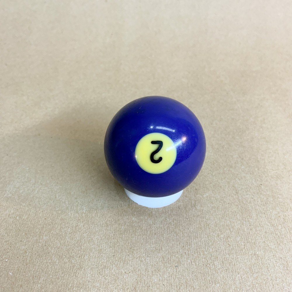 Vintage Bakelite Billiard #2 Solid Blue Pool Ball with Display Stand