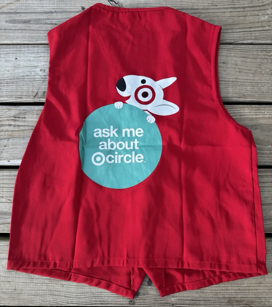 Target Store Employee Work Red Vest Uniform Size M/medium
