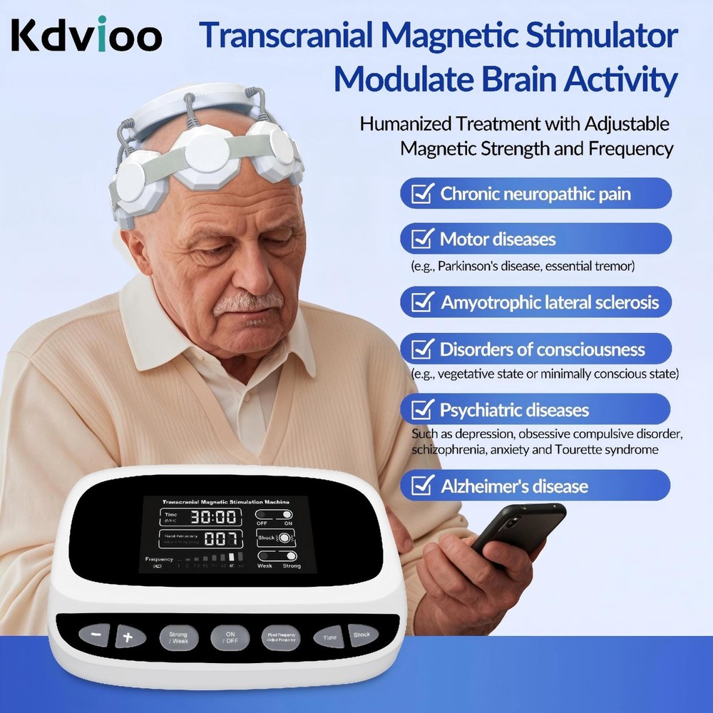 rTMS Brain Stimulation Device for Alzheimer Cognitive Decline Stroke Recovery