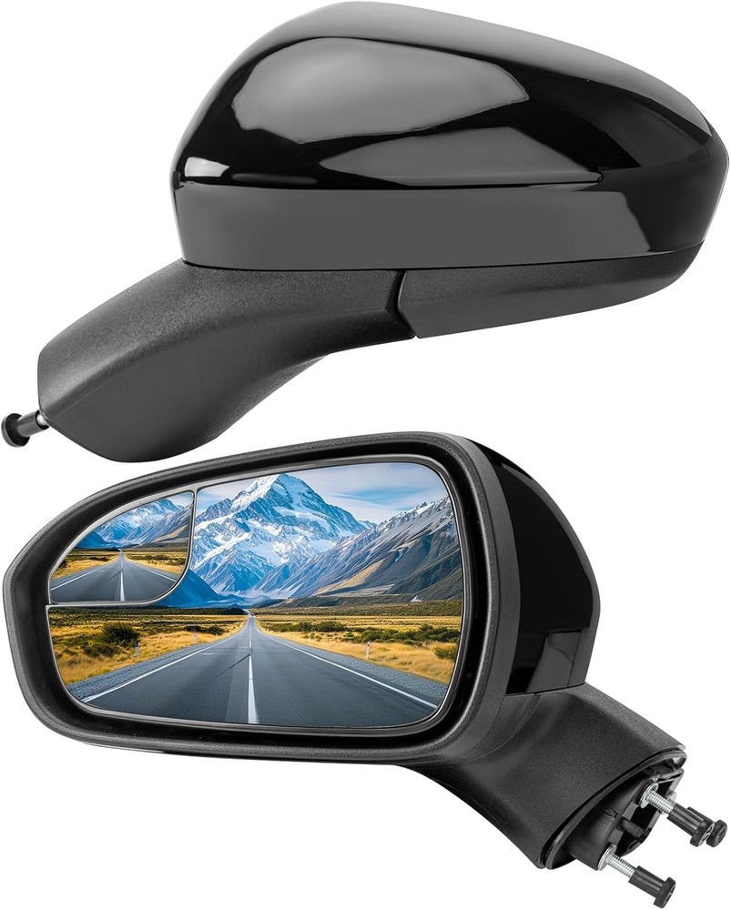 Left Driver Side Rear View Mirror Replacement for Ford 3Pins-Left, Black