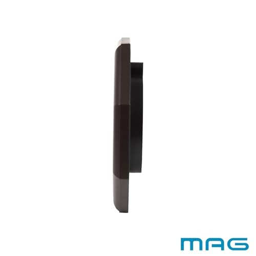 MAG Wall Clock Octagonal Analog Octago Silent Continuous Second Hand Brown