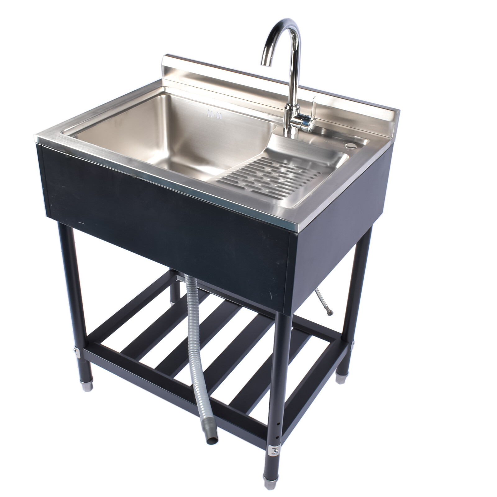 28''/36/39'' Stainless Steel Utility Sink Free Standing Single Bowl Laundry Tub