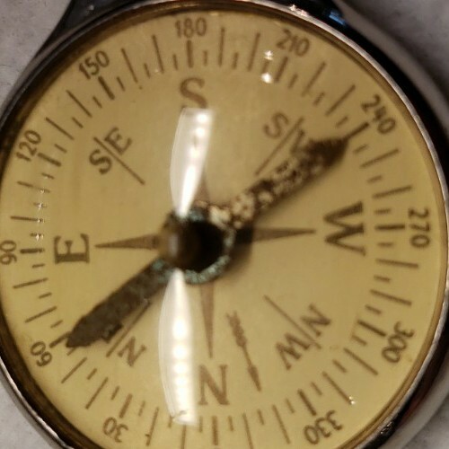 OPISOMETER Germany Compass with Leather Case Nautical Map Reading Antique