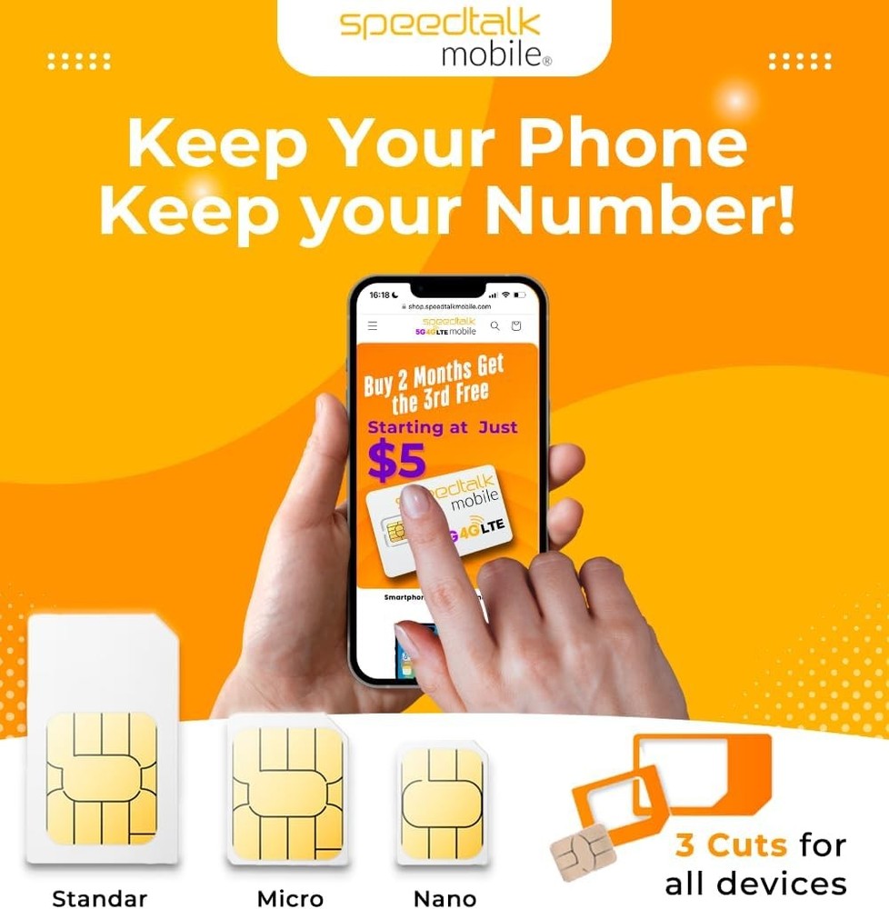 SpeedTalk Mobile SIM Card Starter Kit, Smartphone Cell Phone, GPS Tracker...